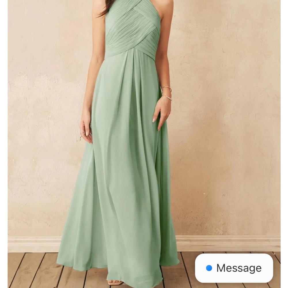 Light sage bridesmaid dress